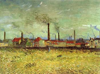 Vincent Van Gogh : Factories at Asnieres Seen from the Quay de Clichy